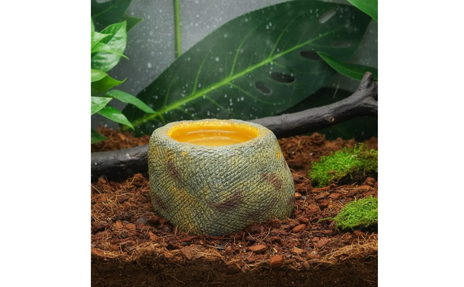 Cuenco naturalista con acabado decorativo