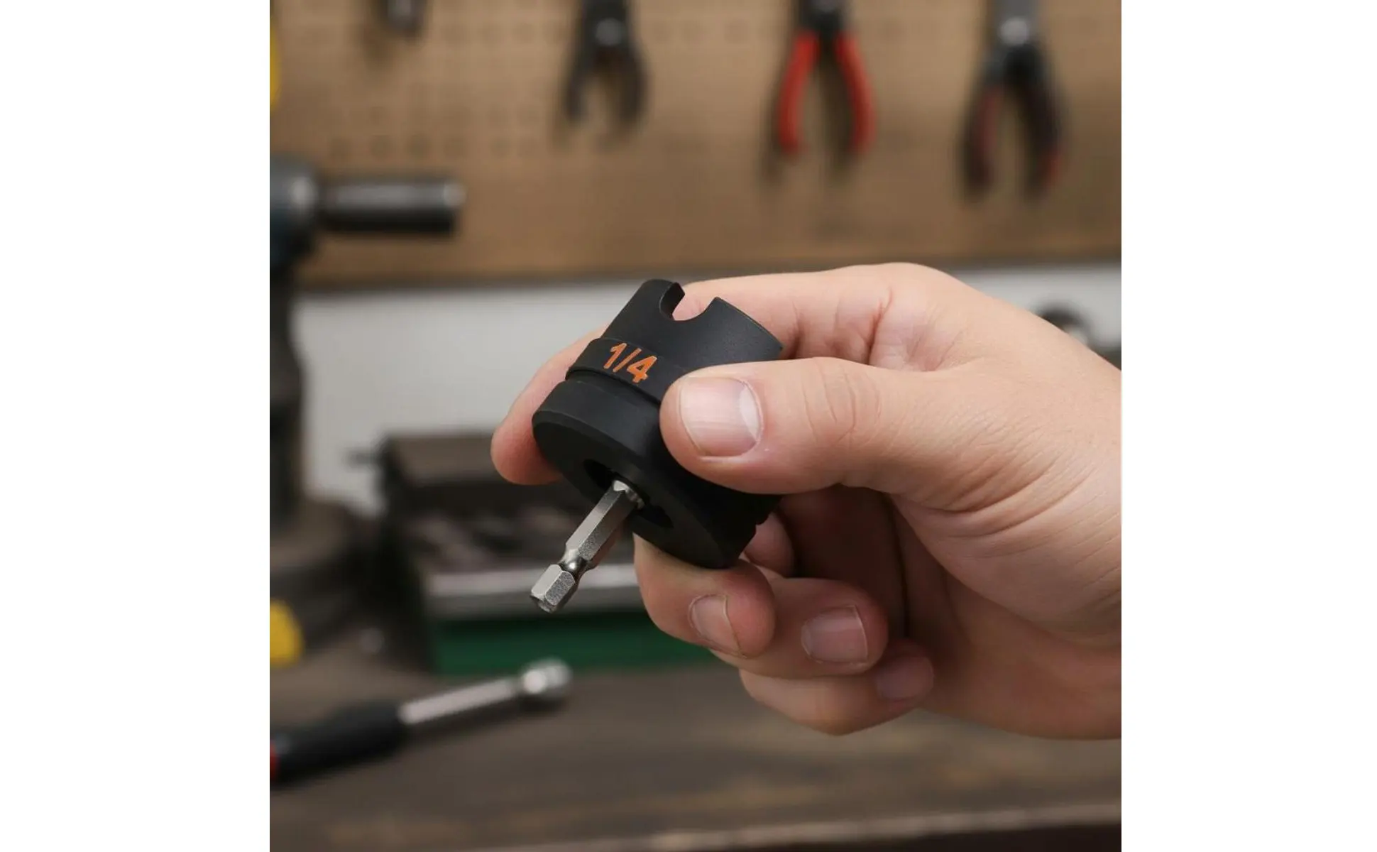 Accesorio de taladro para tuercas con acabado