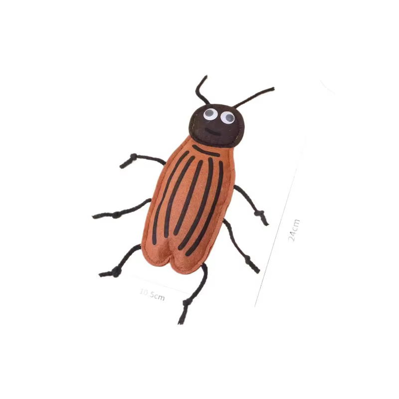 Juguete para gatos de fieltro con forma de cucaracha antimordidas - imagen 2
