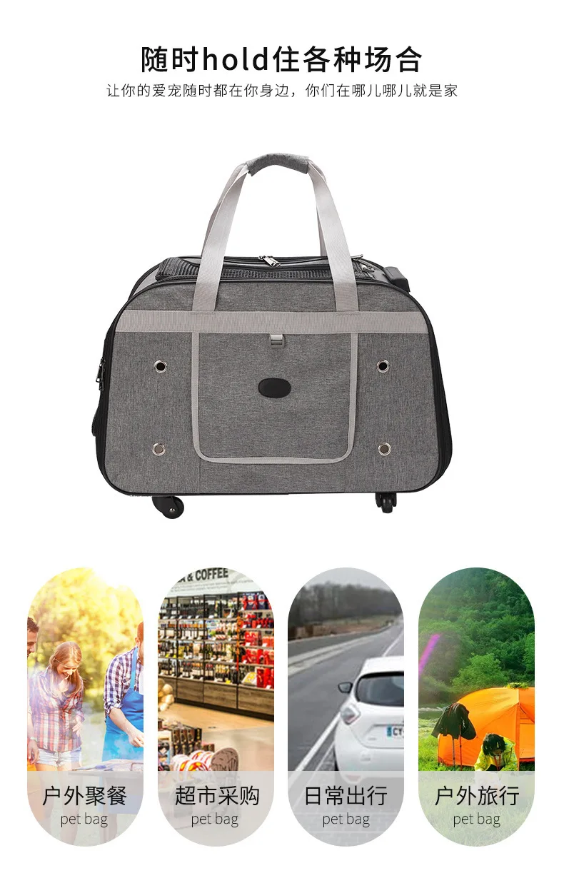 Bolsa portable de gran capacidad para gatos