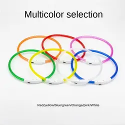 Collar LED luminoso recargable para perros y gatos nocturno