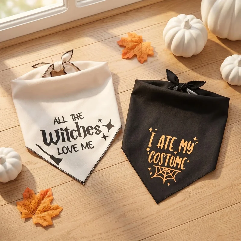 Pañuelo Halloween para Perros y Gatos – Pack de 2 Estampados Temáticos - imagen 5