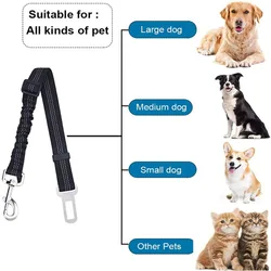Cinturón seguridad perros retráctil ajustable reflectante – Coche