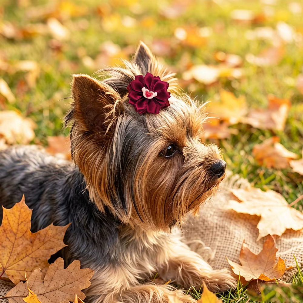 Lazos para el pelo de perro con forma de flor - imagen 5