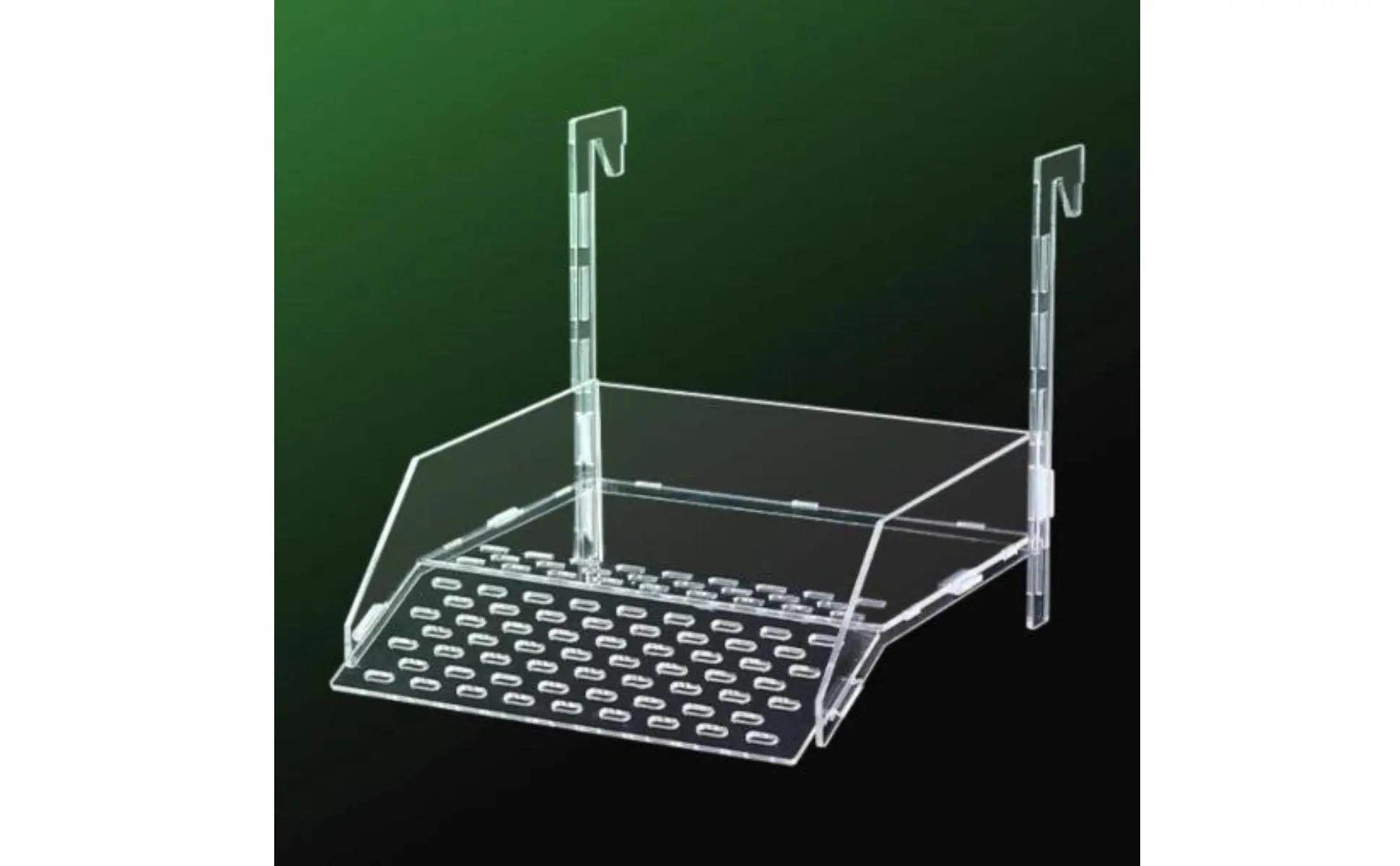 Plataforma de acrílico transparente para tortugas con acceso tipo rampa