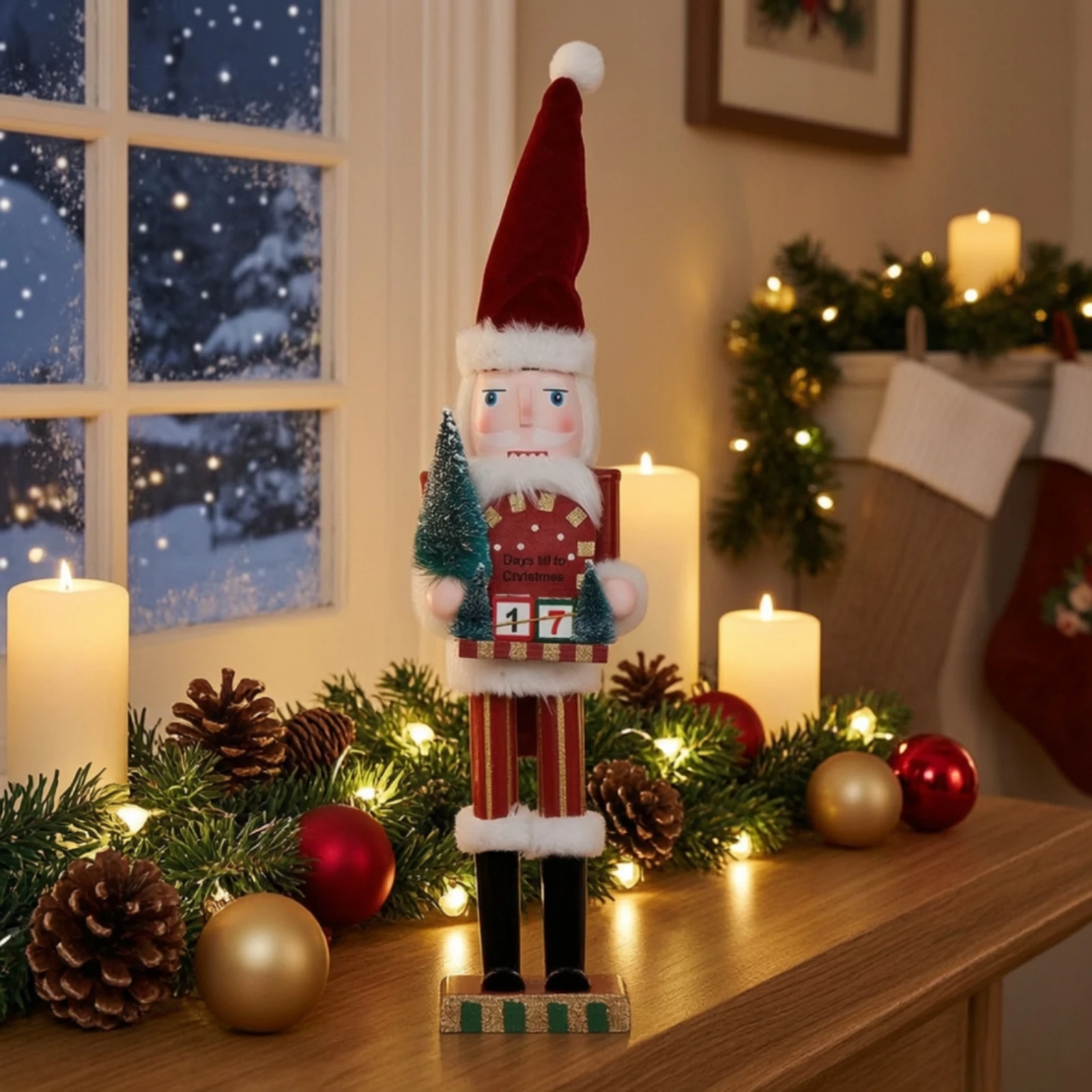 Calendario de Adviento Cascanueces Madera – Decorativo de Mesa - imagen 4