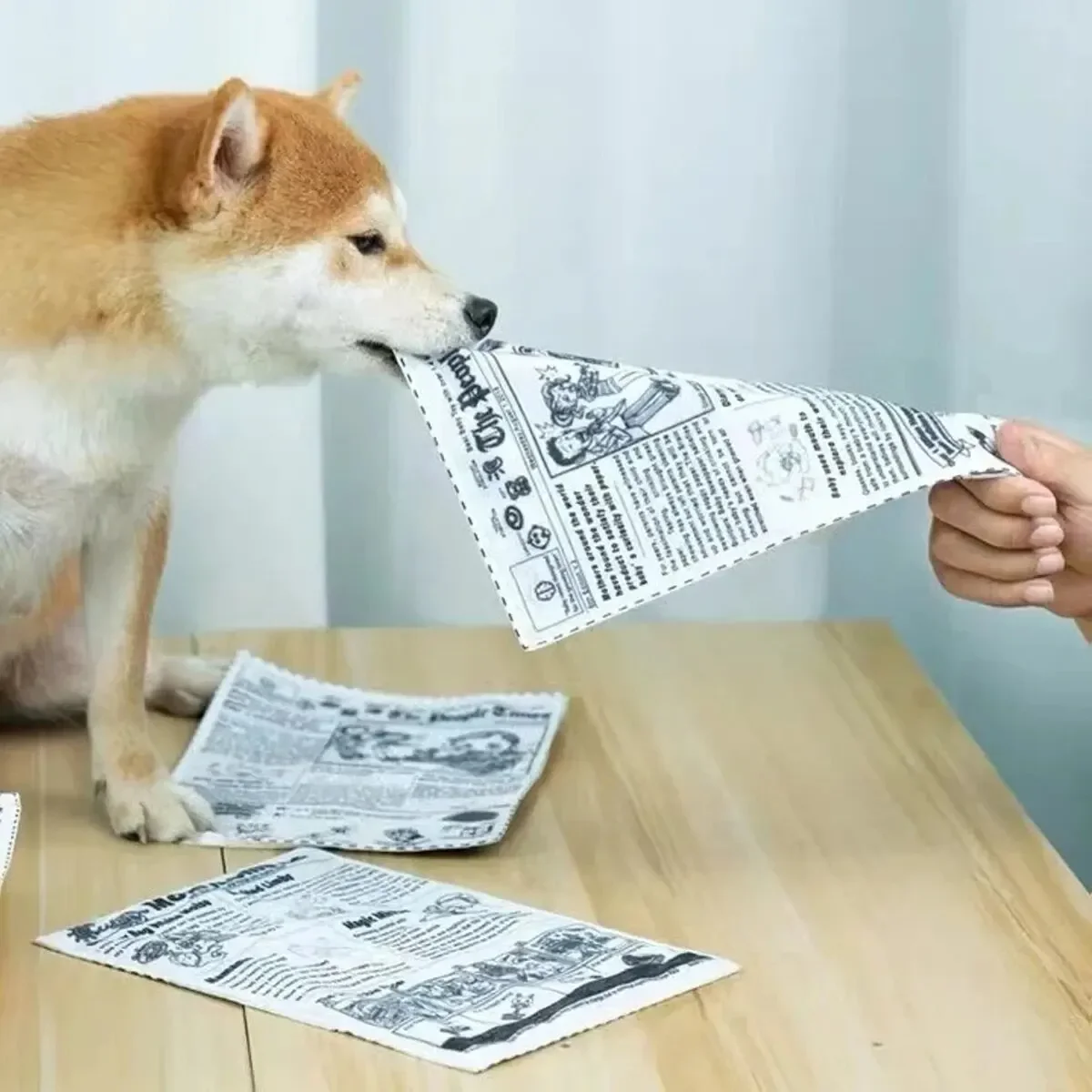 Juguete interactivo para perros con sonido de periódico arrugado - imagen 2
