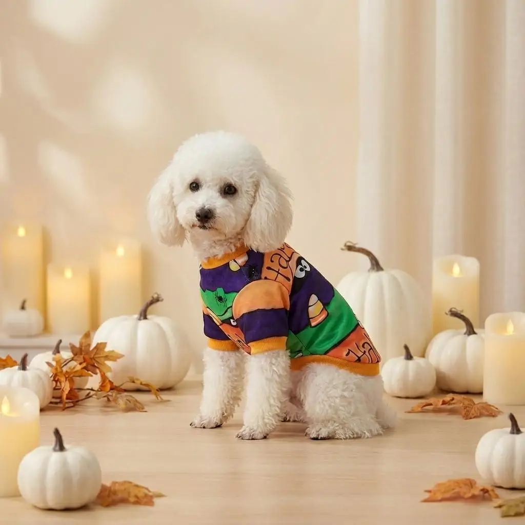 Camiseta de Halloween para mascotas pequeñas y medianas