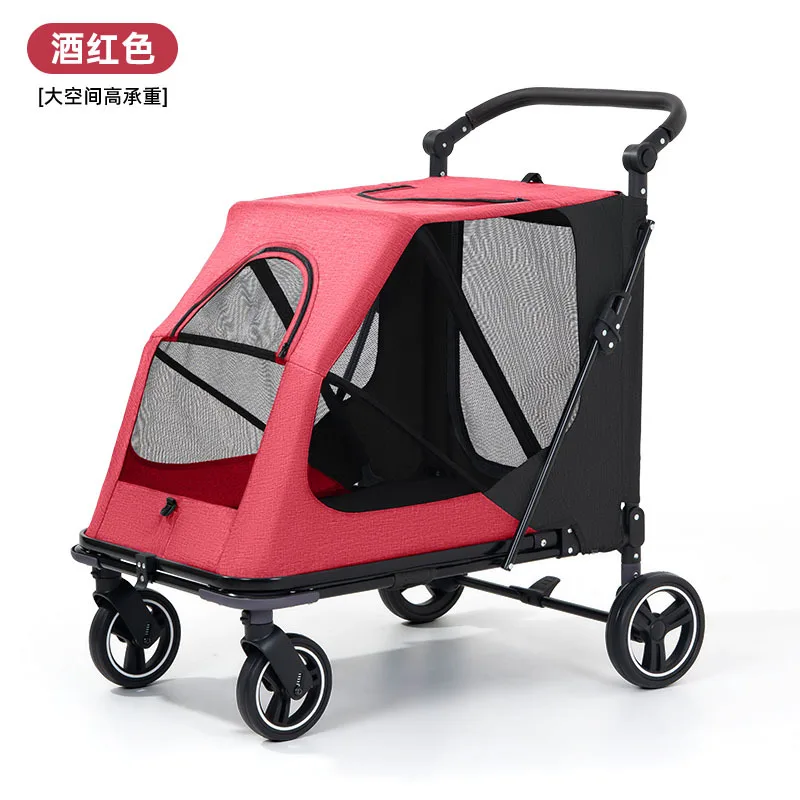 Carrito plegable para perros y gatos medianos grandes – clic - imagen 3
