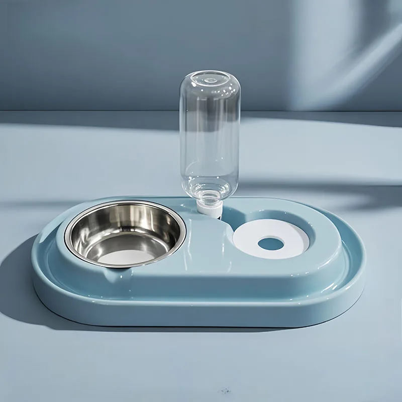 Comedero doble circular anti ant para mascotas vista frontal