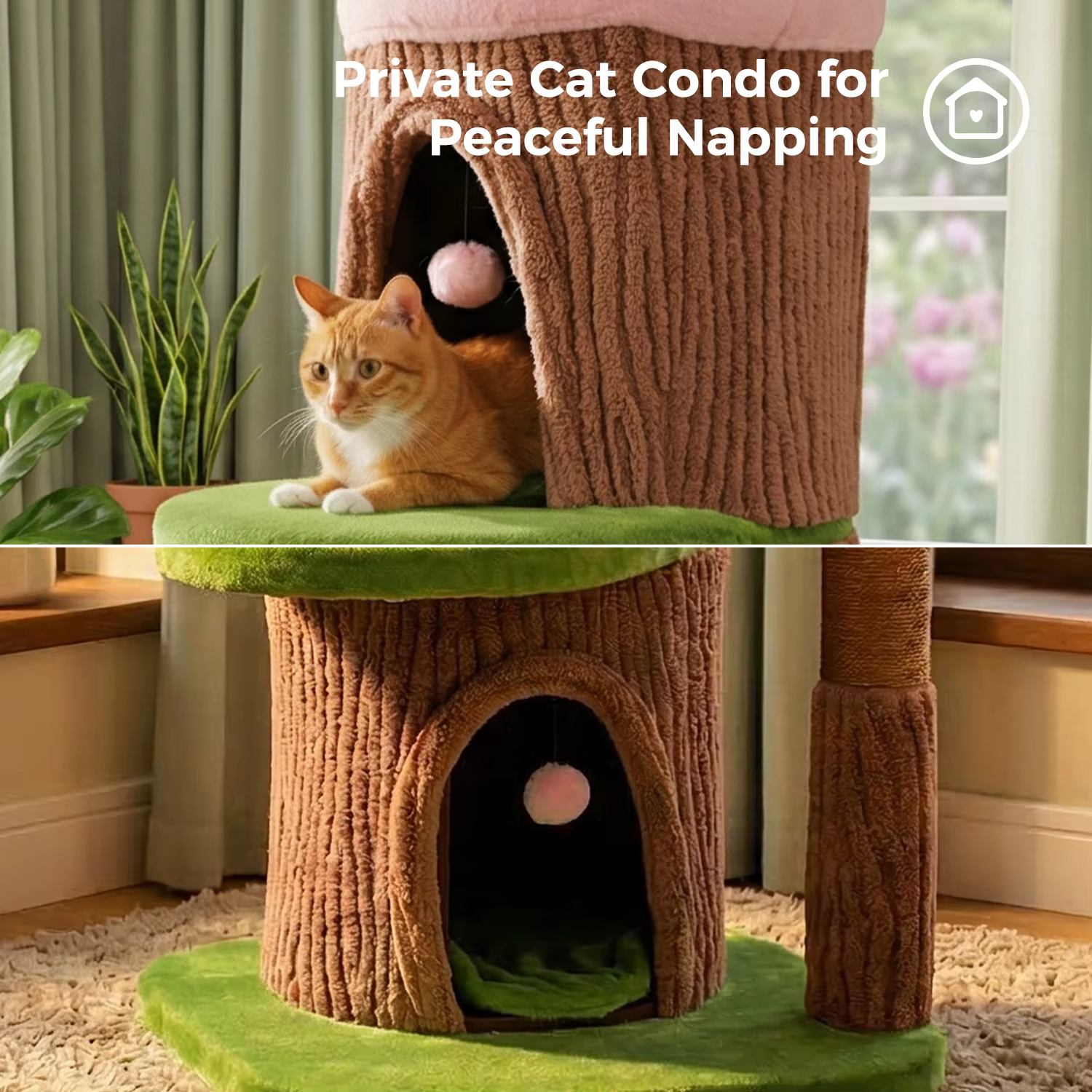 Torre rascador alta para gatos grandes – Condominios y poste grueso - imagen 5