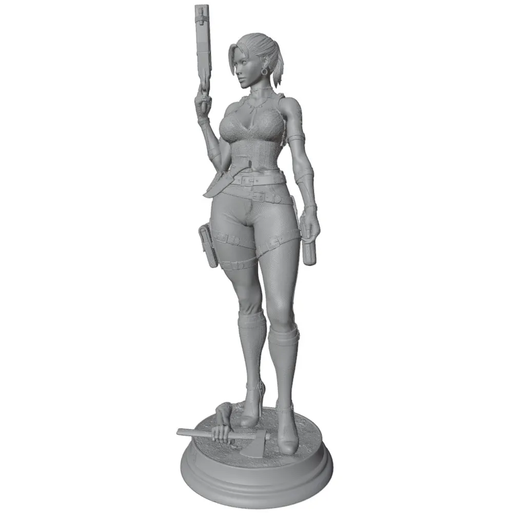 Figura de guerrera de resina escala 1/24 para pintar y coleccionar - imagen 4