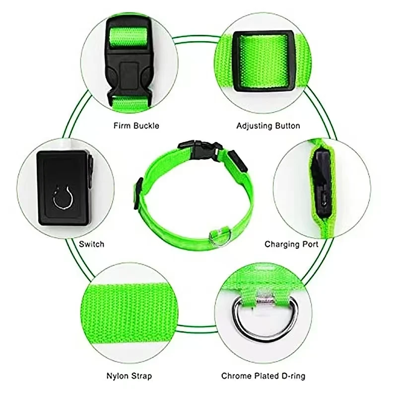 Uso nocturno del collar LED