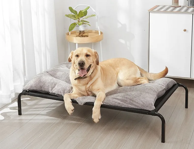 Vista frontal de la cama para perros NIU DU RUI
