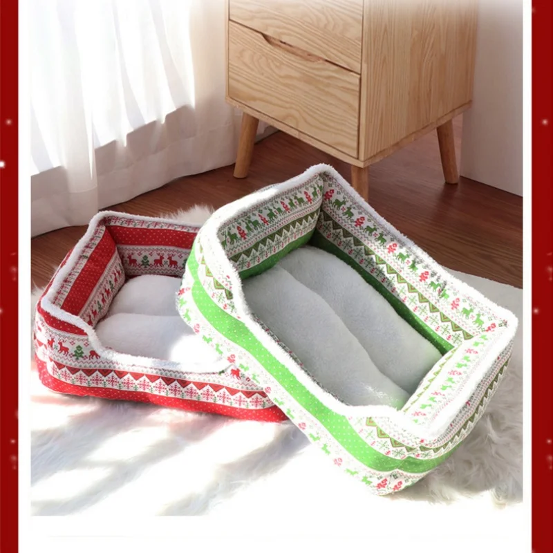 Saco de dormir de lana en tonos navideños
