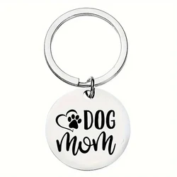 Llavero de acero con placa de identificación para dueños de perros y mascotas