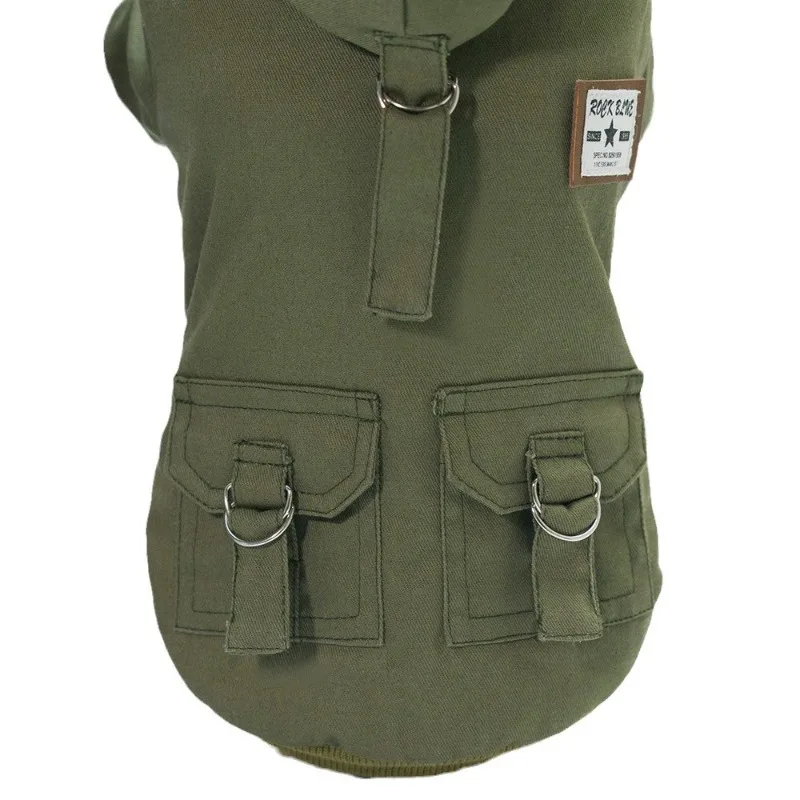 Chaqueta perro capucha forro algodón - ropa cálida invierno - imagen 5