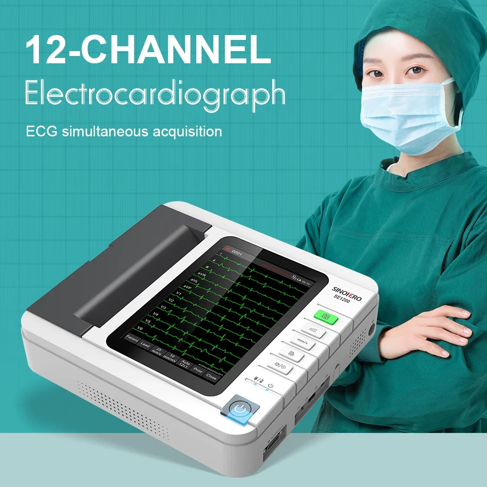 Electrocardiógrafo SE1200 con pantalla táctil