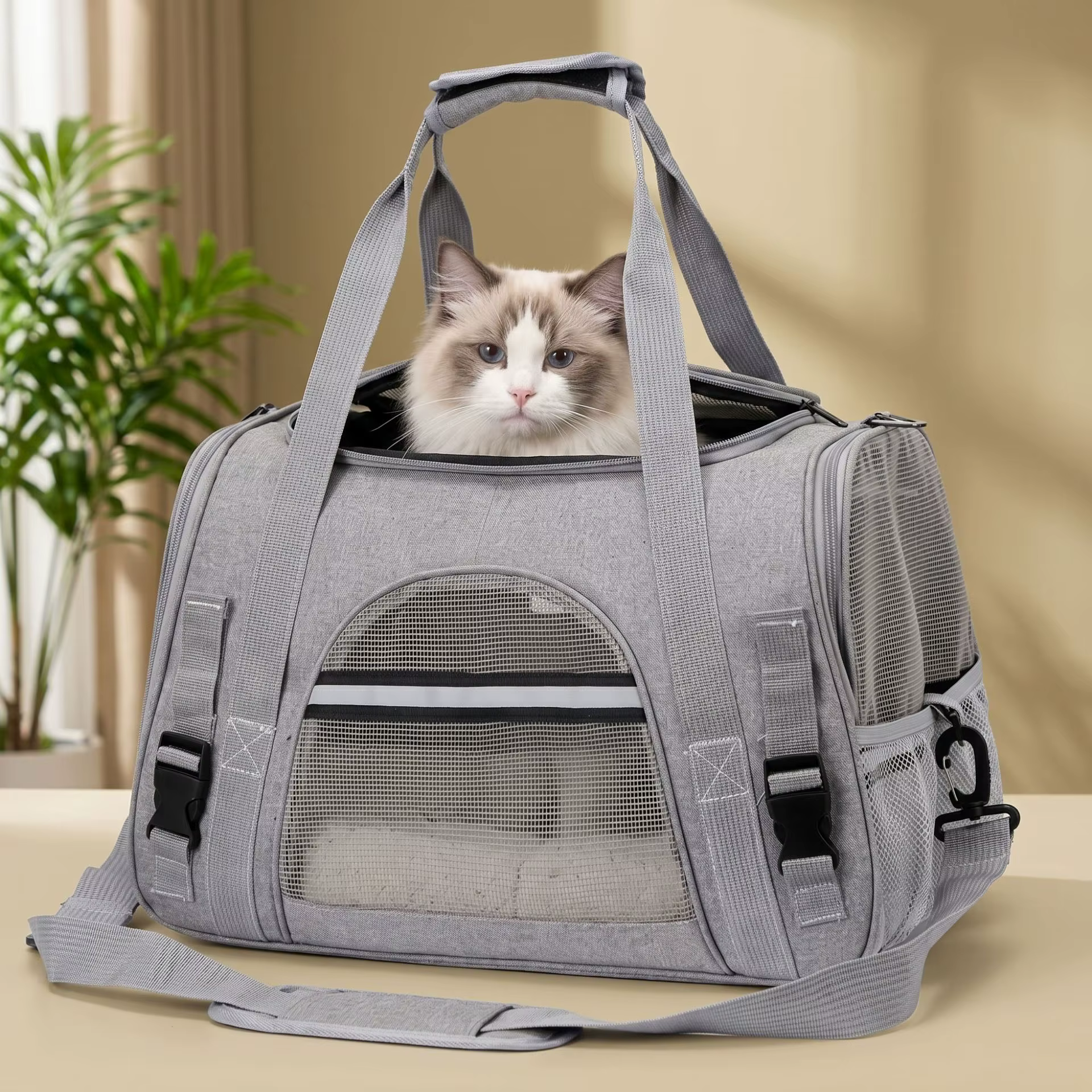 Transportín portátil transpirable para gatos y perros pequeños - imagen 5