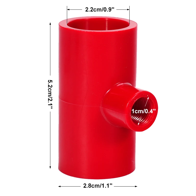 Dispensador con tubo PVC rojo