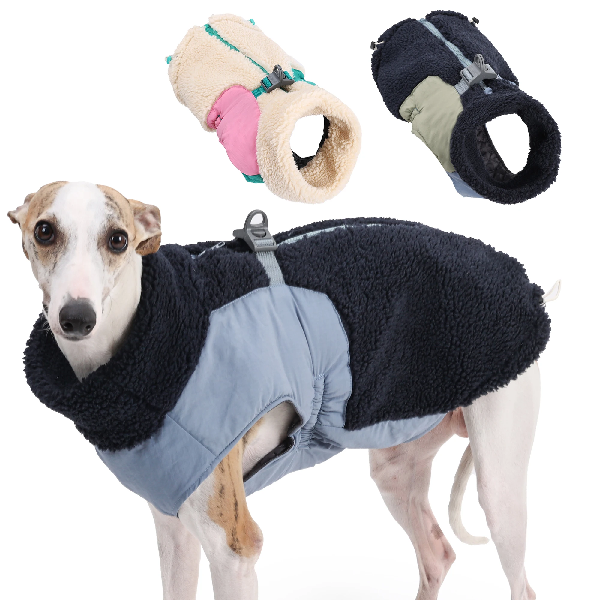 Abrigo de invierno acolchado para perros – chaqueta con lana - imagen 5