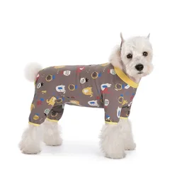 Mono de algodón postoperatorio para perros: traje pijama recuperador