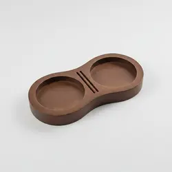 Soporte para tamper de café de nogal – estación universal apisonado