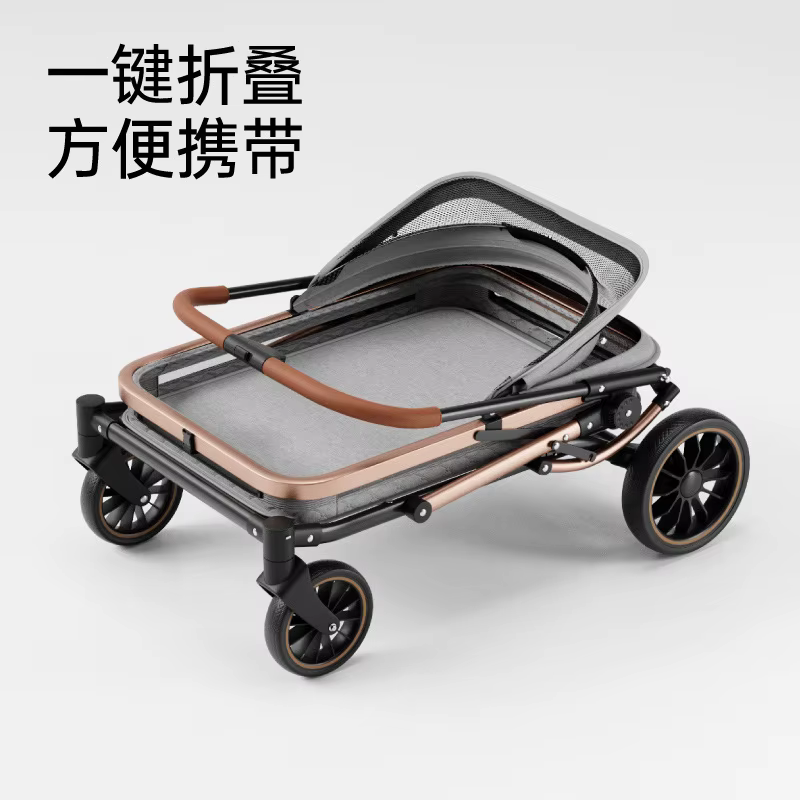 Carrito plegable y portátil para perros medianos y grandes - imagen 5