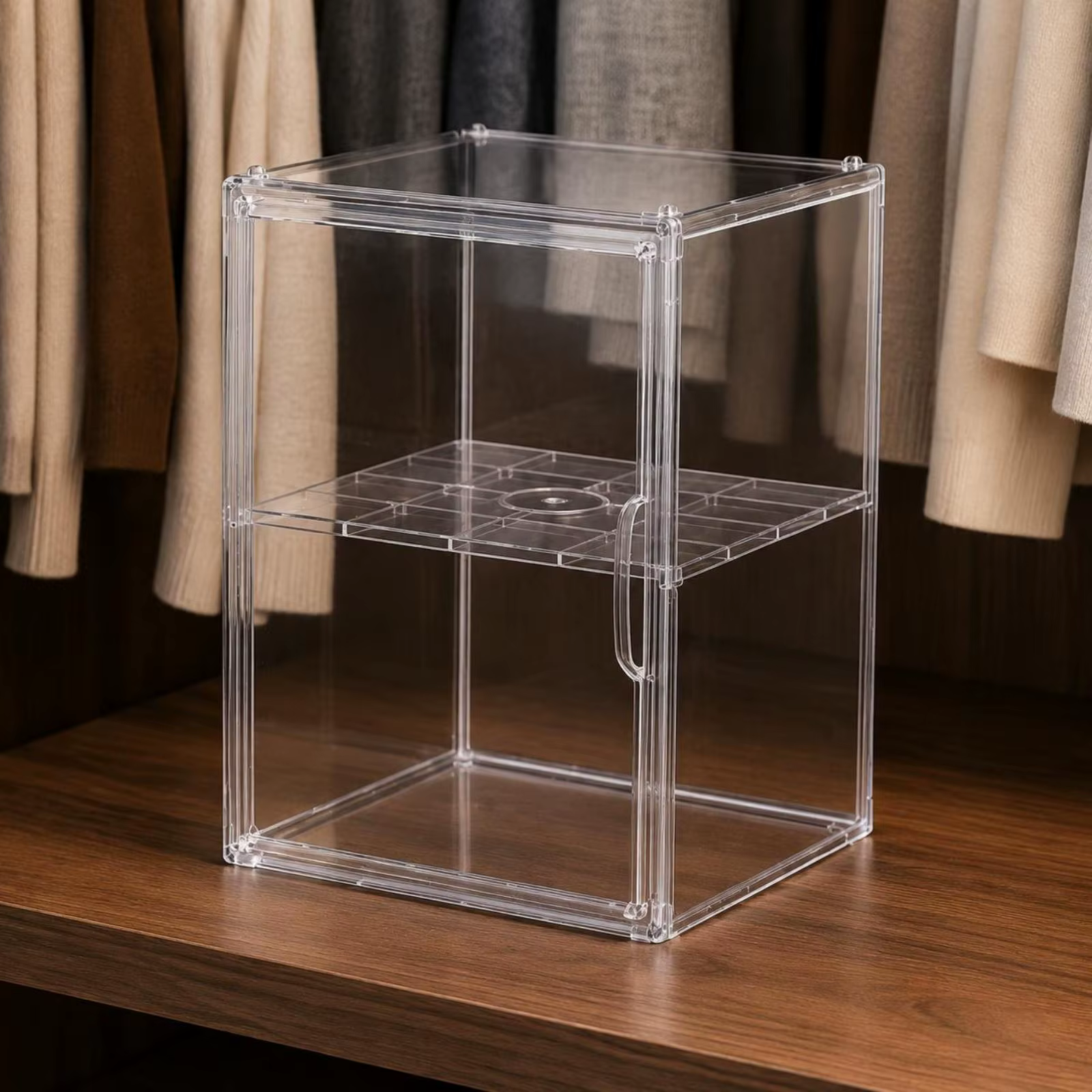 Vitrina apilable de metacrilato transparente para bolsos - imagen 3