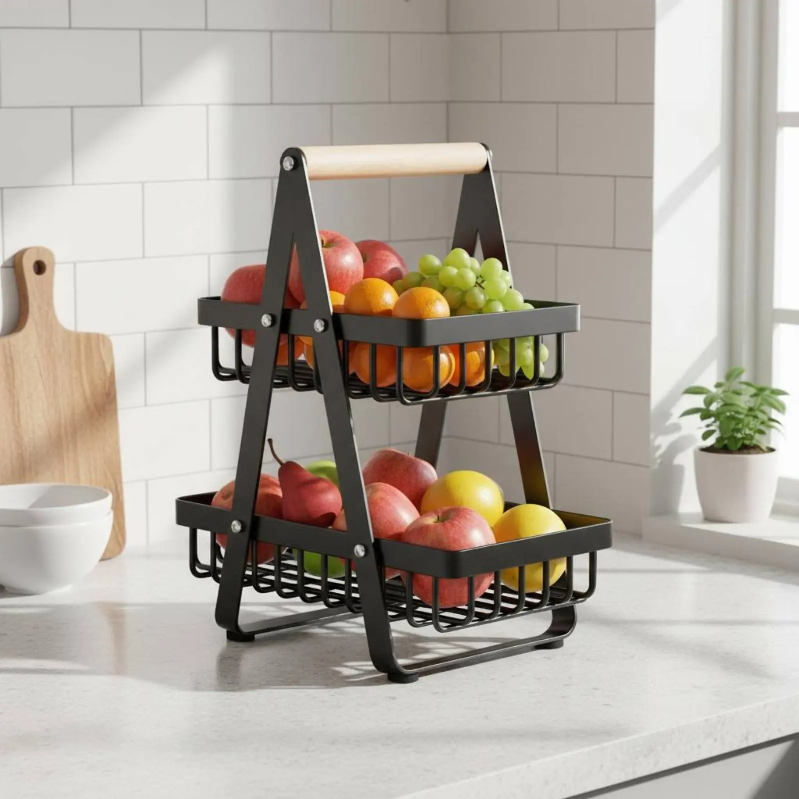 Cesta multi-nivel para comida de mascotas, ventilada y resistente - imagen 4