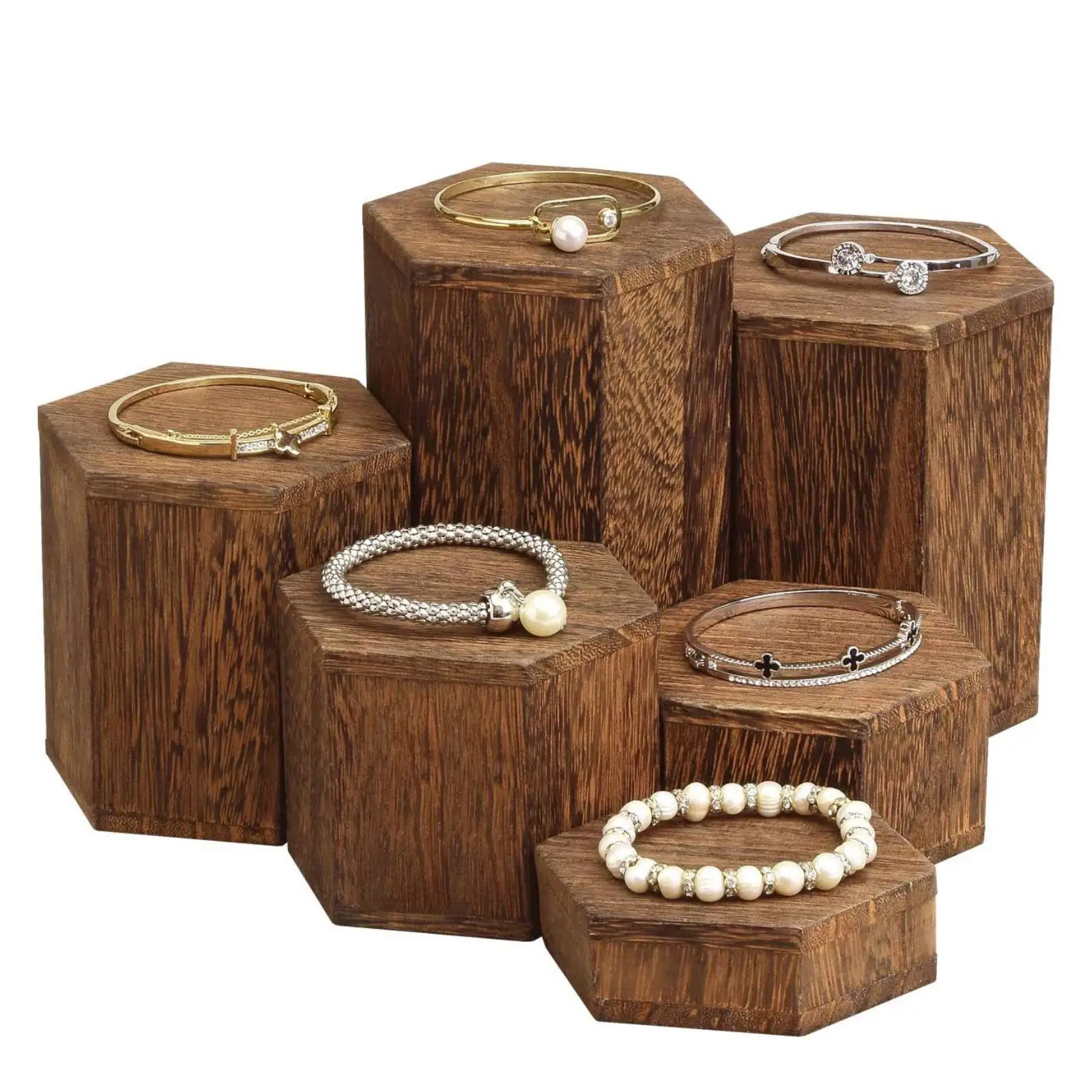 Conjunto de 6 soportes hexagonales