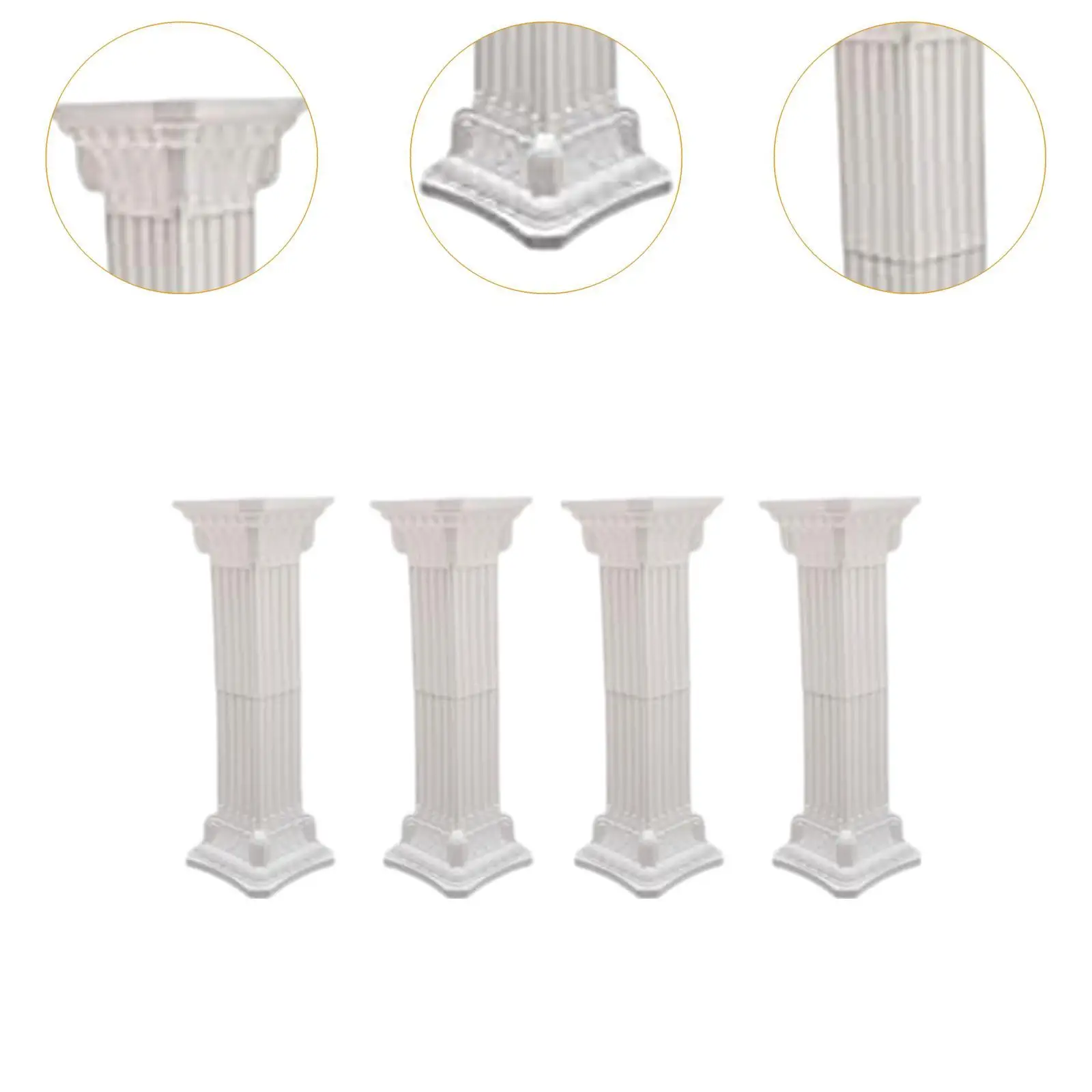 Columnas plásticas blancas para bodas – Soporte flores y globos - imagen 2
