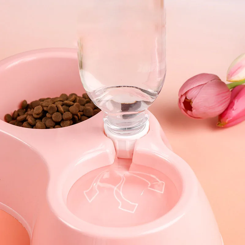 Comedero doble automático con agua integrada para perros y gatos - imagen 4
