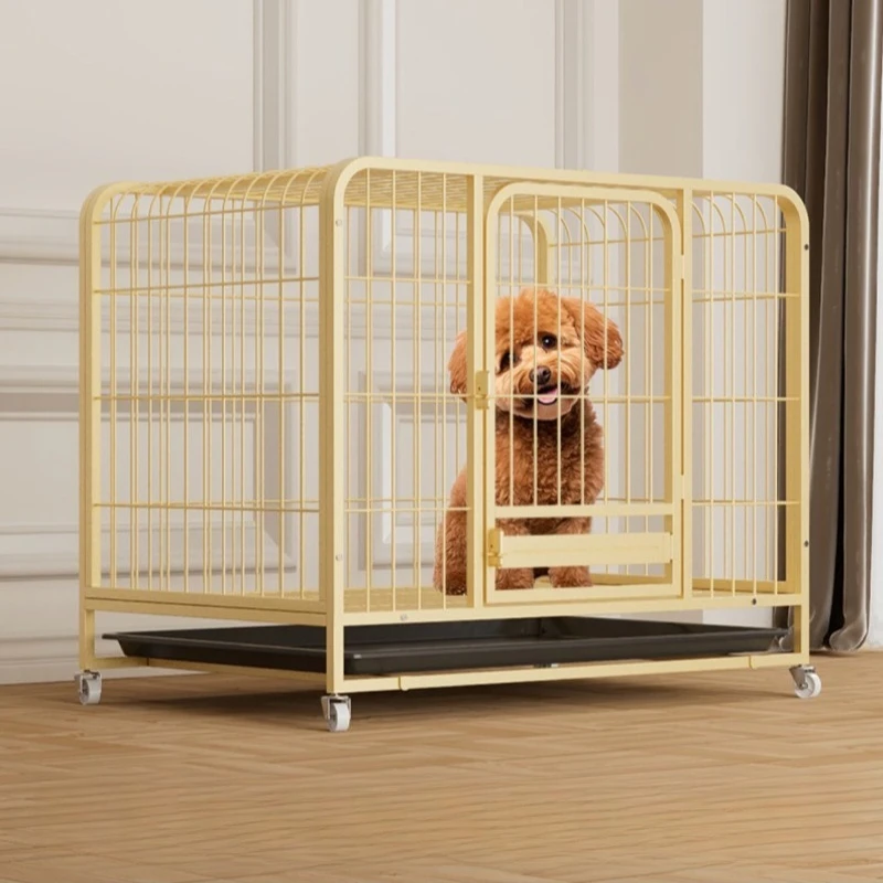 Jaula metálica para gatos y perros pequeños con bandeja extraíble - imagen 2