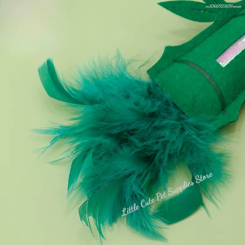 Juguete hierba gatera interactivo con plumas y sonido para gatos - imagen 4