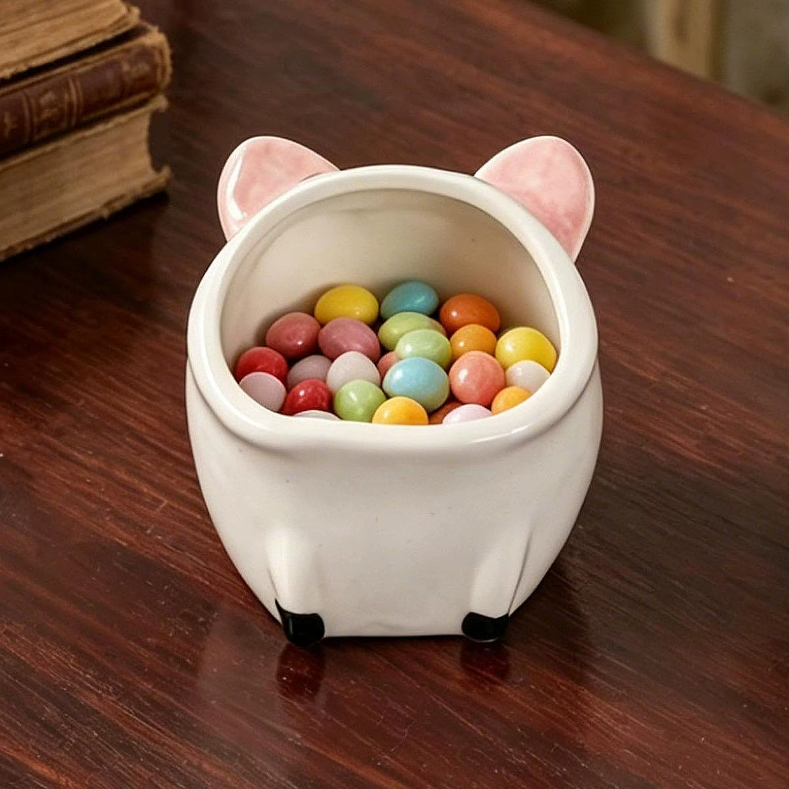 Cuenco decorativo de cerámica para golosinas de gato y perro - imagen 3