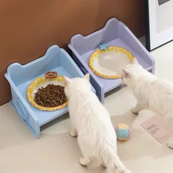 Comedero Cerámico Elevado para Gatos – Plato Antideslizante