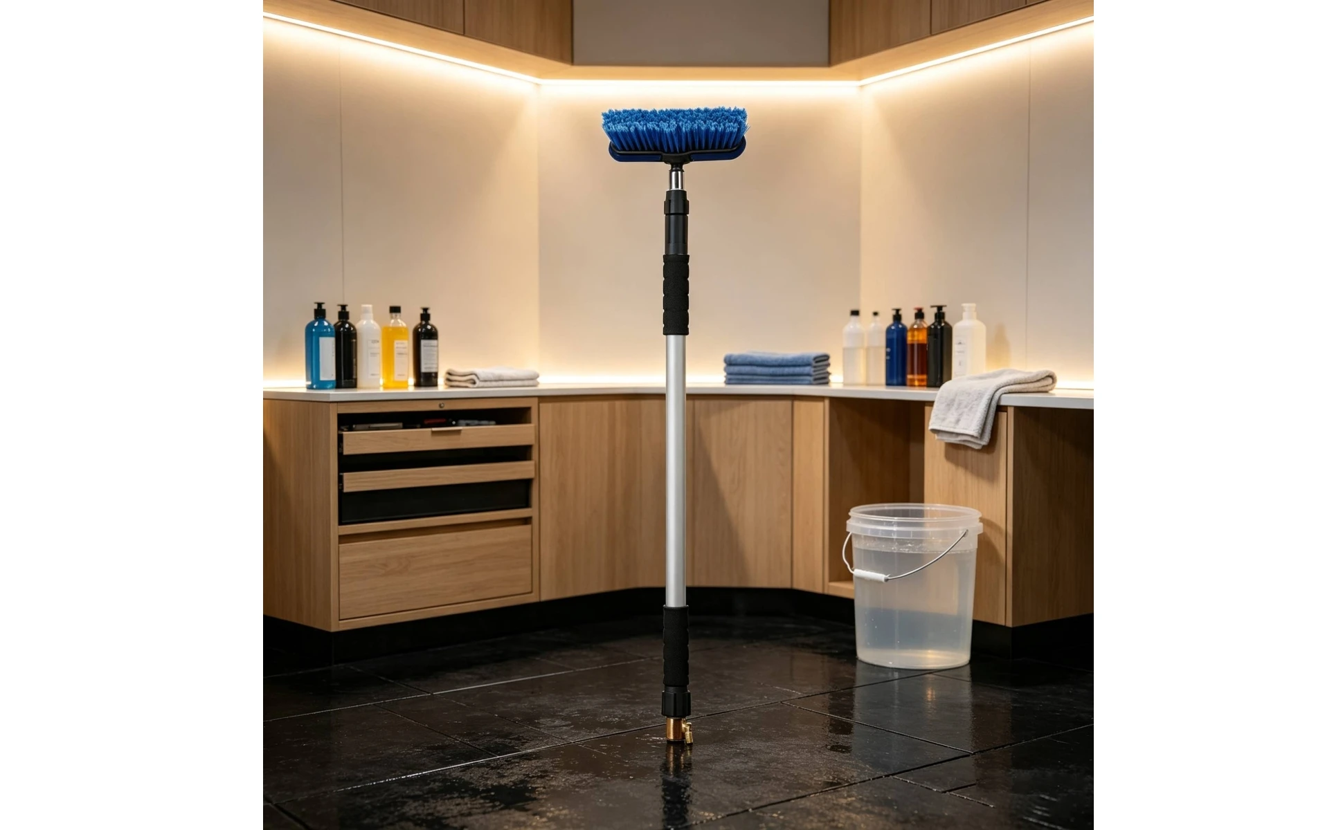 Varilla telescópica extensible en uso