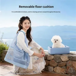 Bolsa de transporte transpirable para gatos y perros, verano
