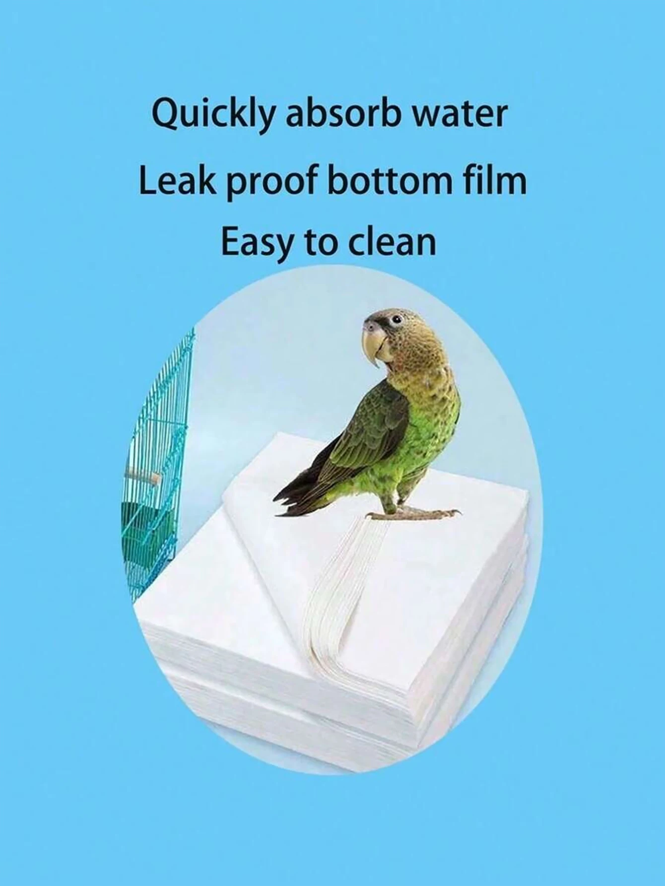 Empapadores desechables absorbentes para jaulas de pájaros y loros - imagen 2