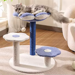 Árbol rascador desmontable para gatos con casa y sisal