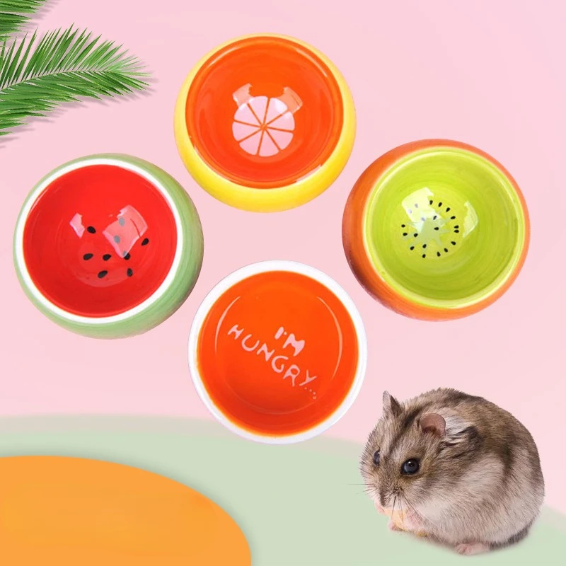 Tazón de cerámica color fruta para hámster