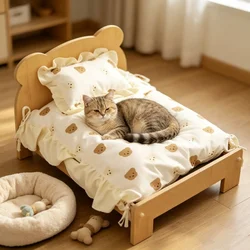 Rascador para Gatos de Madera con Diseño de Osito – Fijo a Techo