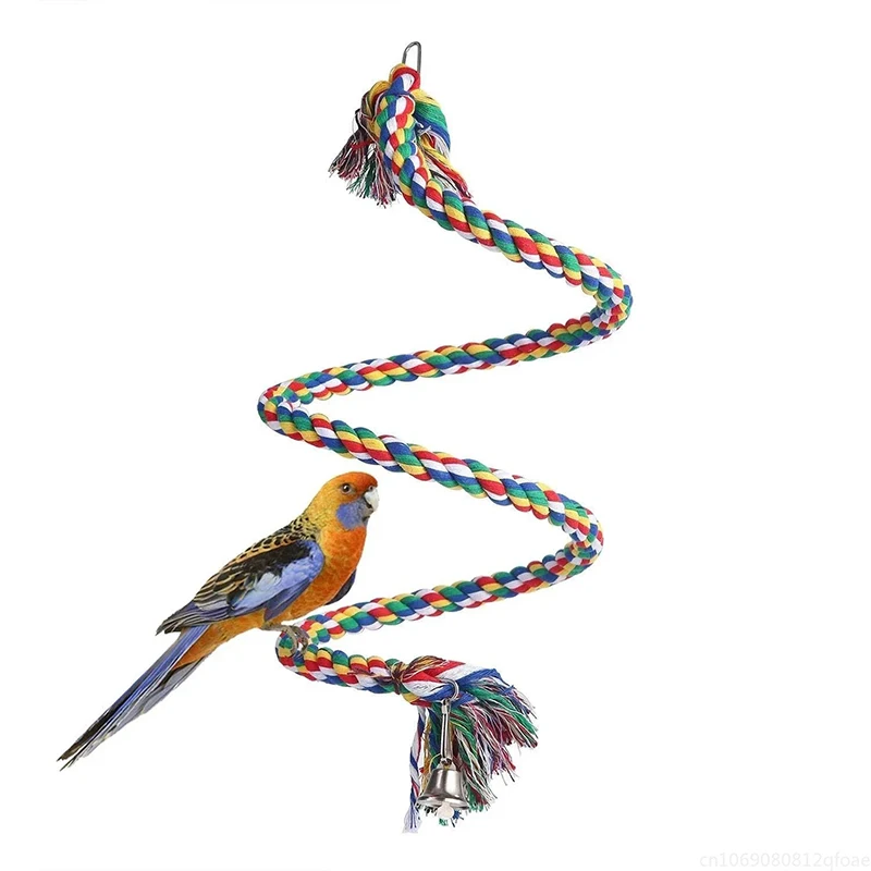 Juguete para loros de cuerda: escalada, escalera giratoria y masticar - imagen 2