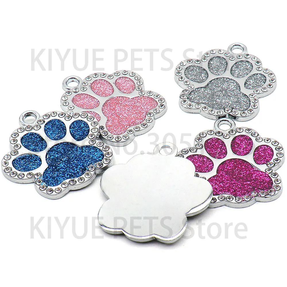 Chapa identificativa personalizada con strass para perro y gato