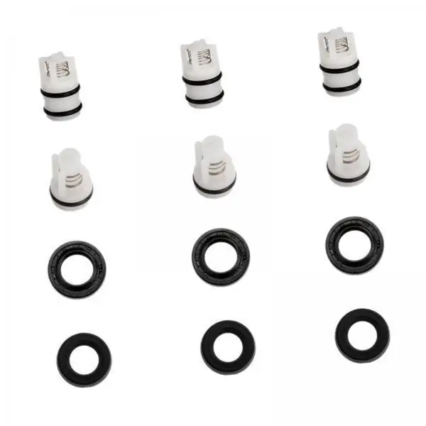 Kit válvula retención PP 18 mm para lavadora – Juego reparación sello agua y aceite