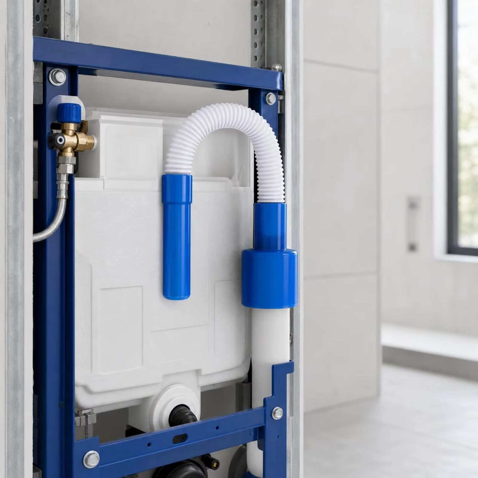 Tubo corrugado curvo para cisternas – Prueba de fugas en baño - imagen 4