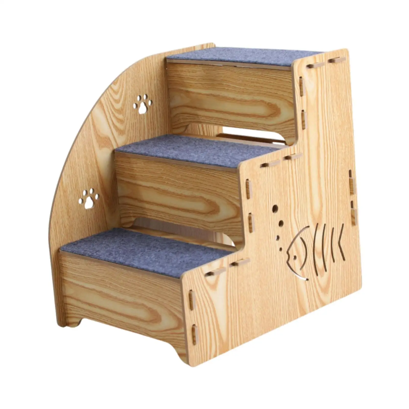 Escalera para mascotas con base elevada estable