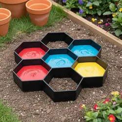 Molde hexagonal reutilizable para pavimentar patios y caminos