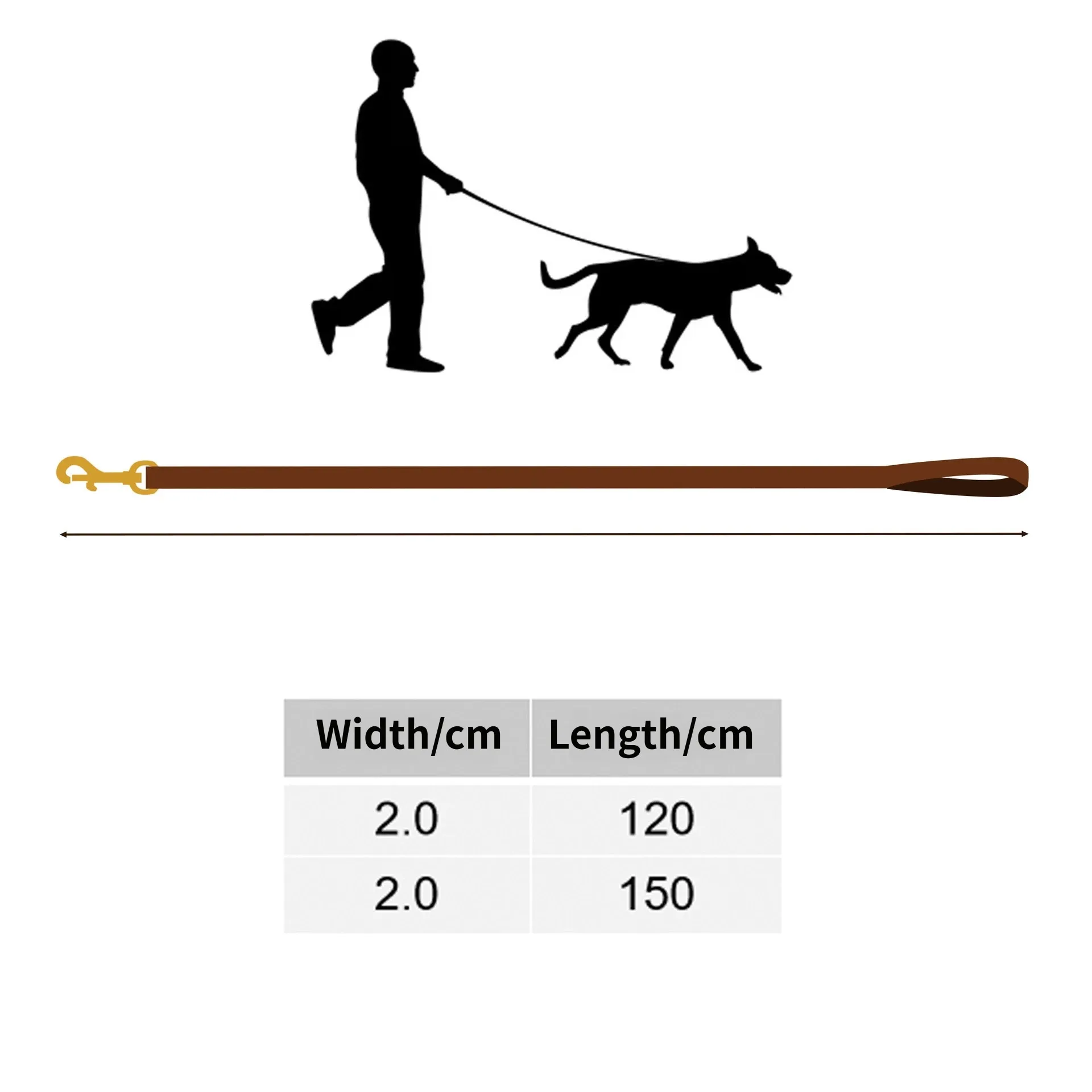 Correa para perro de cuero genuino entrelazado — Vista general